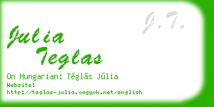 julia teglas business card