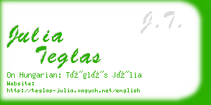 julia teglas business card